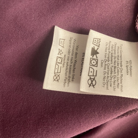 Eddie Bauer - Fold Over Waist Travel / Yoga skirt - plum - sz S - Picture 5 of 7